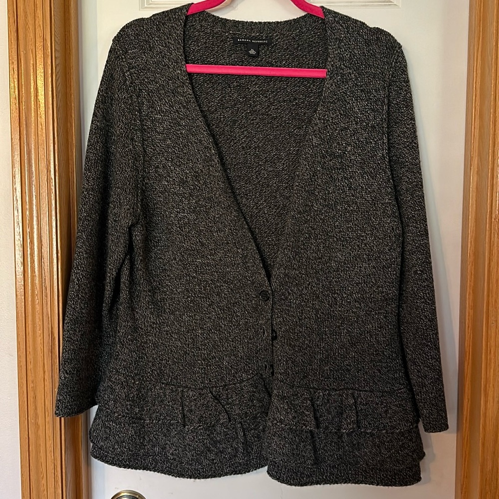 Ruffle hem cardigan